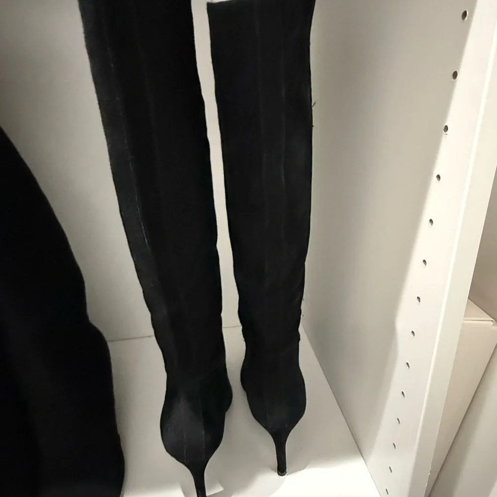Women's Over-the-Knee Pointed Toe Boots - Black